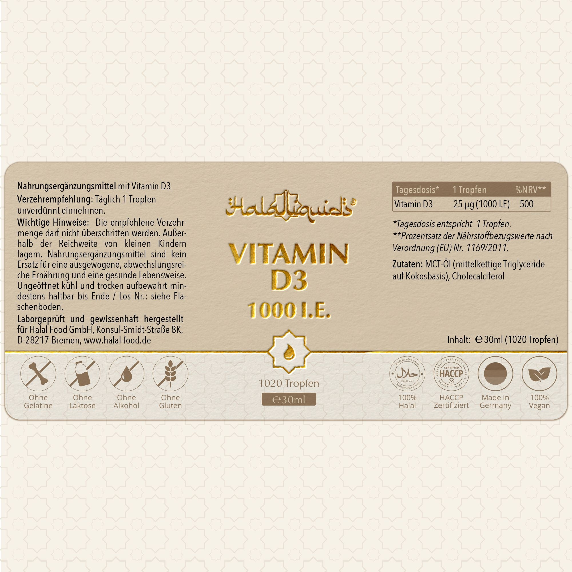 Vitamin D3 1000 I.E.